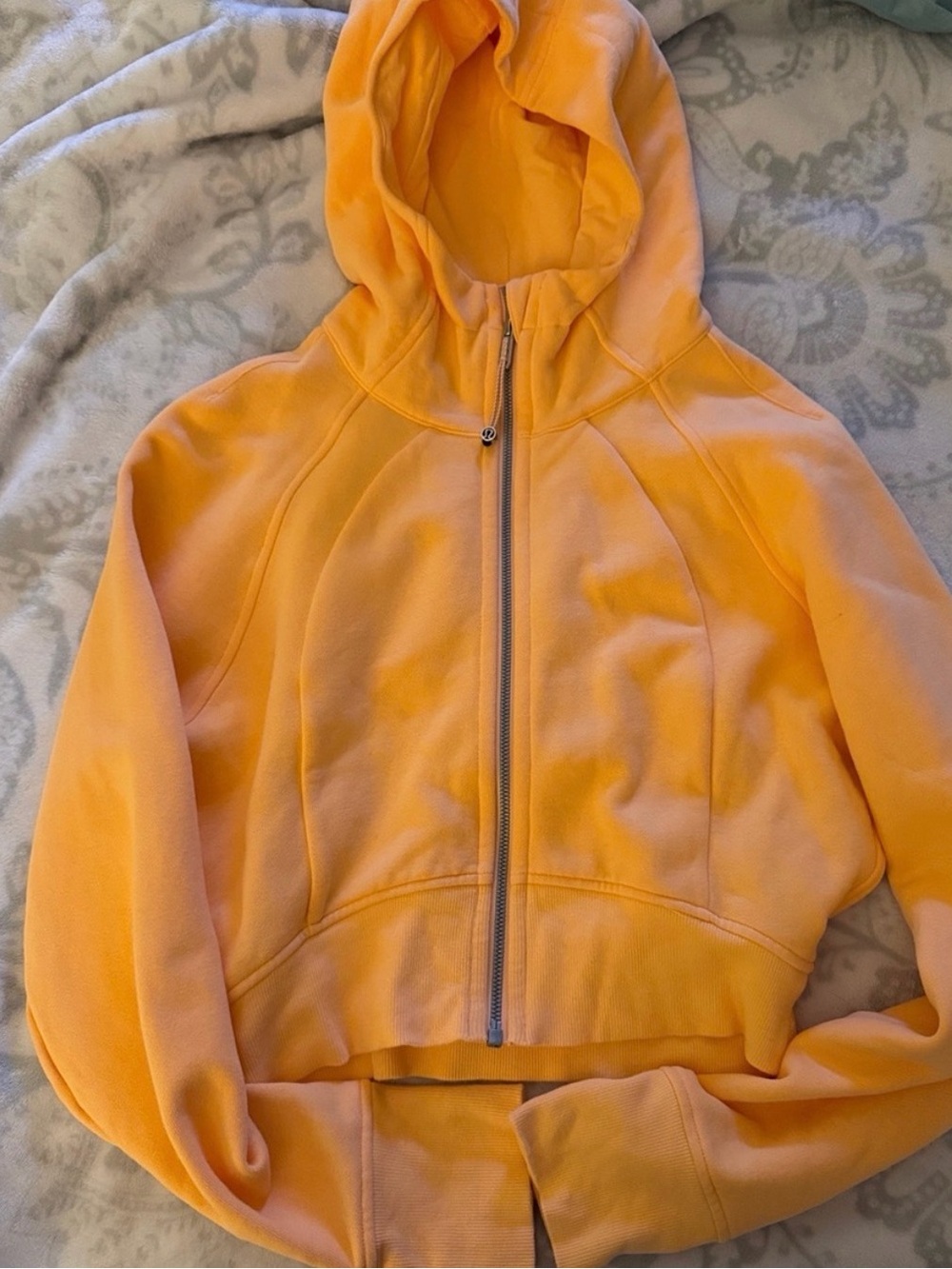 lululemon athletica SCUBA FULL ZIP Orange / Peach Hoodie - Picture 5 of 7